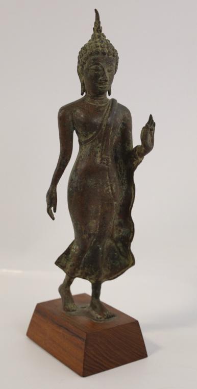 Walking Thai Buddha Bronze Statue (1 of 7)