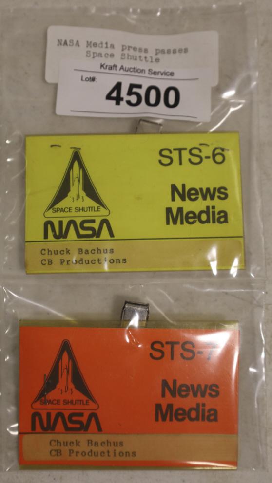 Pair Of NASA Space Shuttle Media Press Passes (1 of 5)