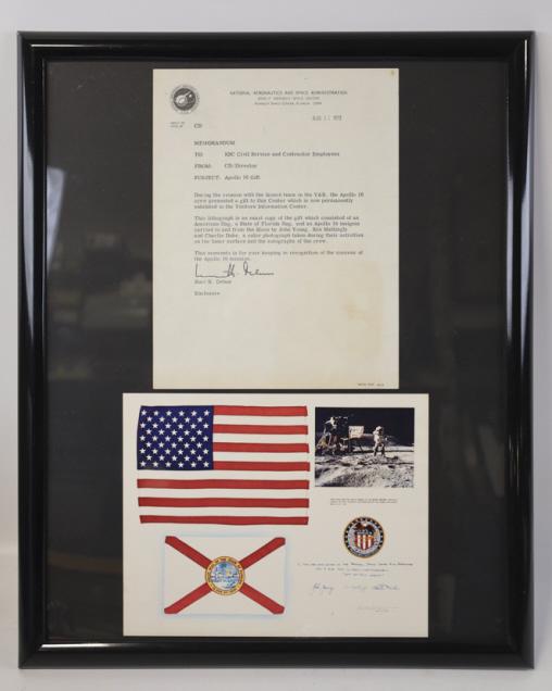 1972 NASA Apollo 16 Framed Memorandum (1 of 6)