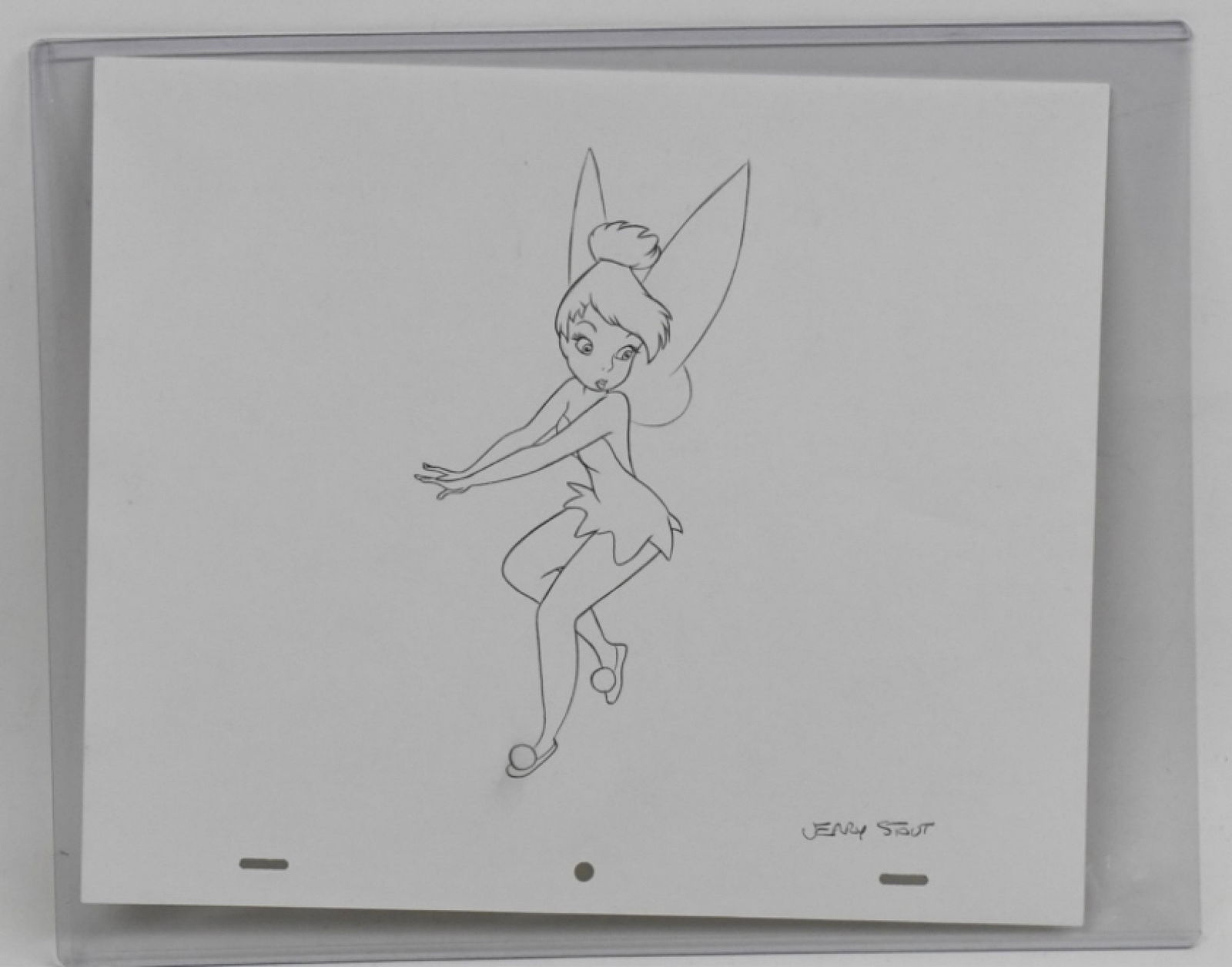 Walt Disney Peter Pan's Tinker Bell Signed Sketch (1 of 3)