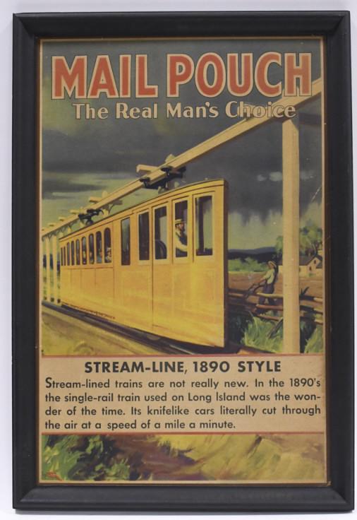 Early Mail Pouch Tobacco Easel Back Adv Sign (1 of 8)
