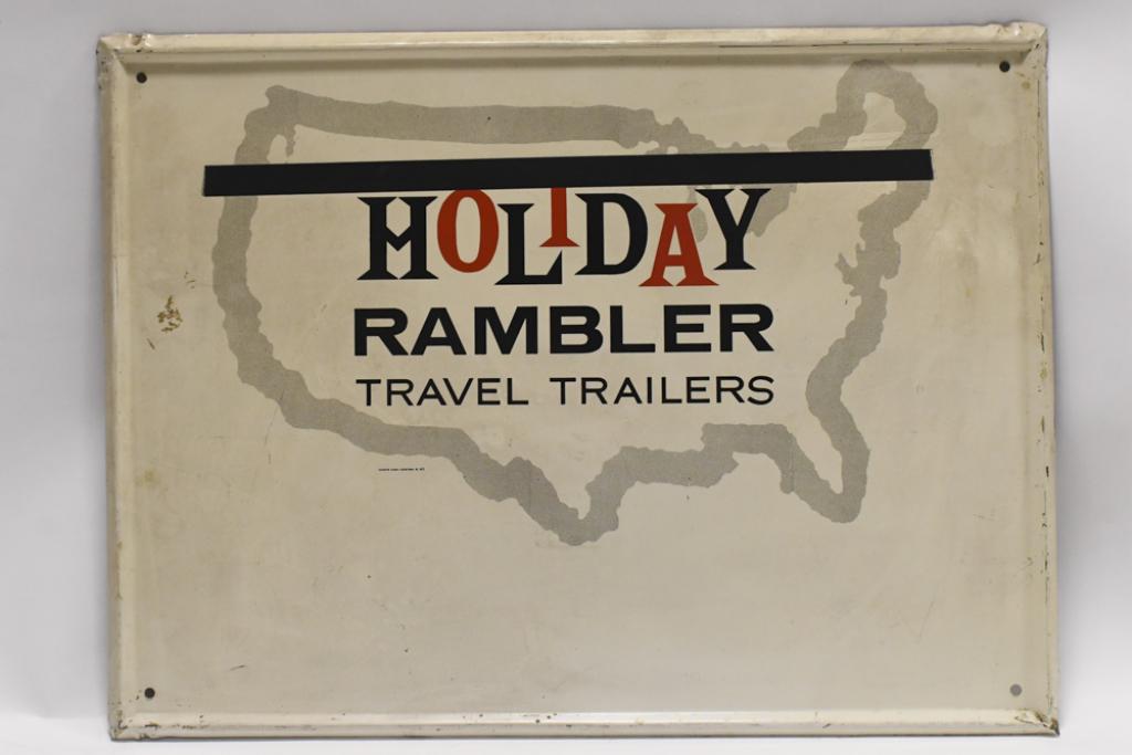 Vintage SST Holiday Rambler Travel Trailers Sign (1 of 8)