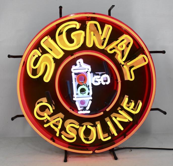 Signal Gasoline 4-Color Neon Advertising Sign (1 of 14)