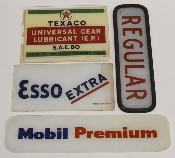 Lot Of Vintage Original Gas Pump Advertising Glass (1 of 10)