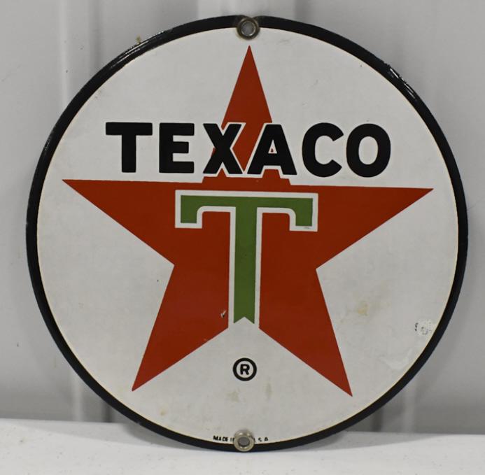 Vintage 8in. SSP Texaco Lubester Advertising Sign (1 of 7)