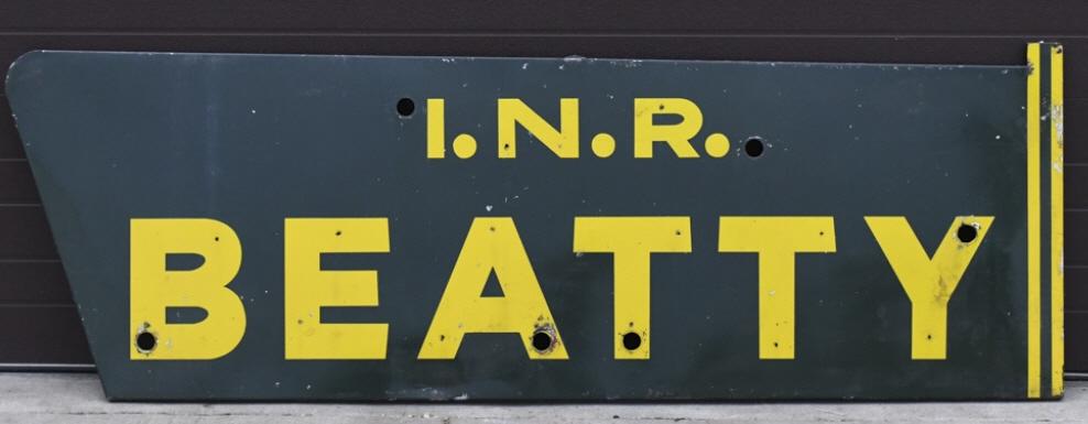 7-1/2ft Vintage INR Beatty Lumber Co. SSP Sign (1 of 9)