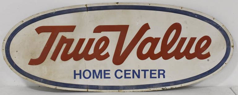 True Value Hardware Store Dealer Tin Sign