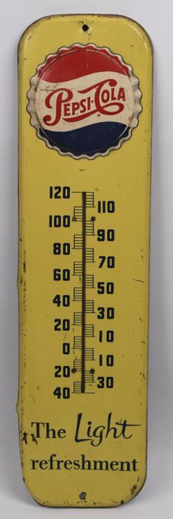 Vintage SST Pepsi-Cola Embossed Adv Thermometer (1 of 7)