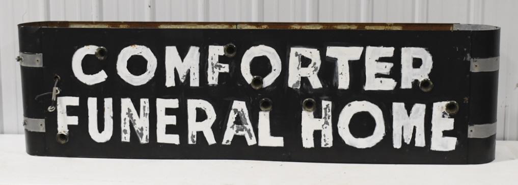 Vintage DST Comforter Funeral Home Neon Adv Sign (1 of 12)