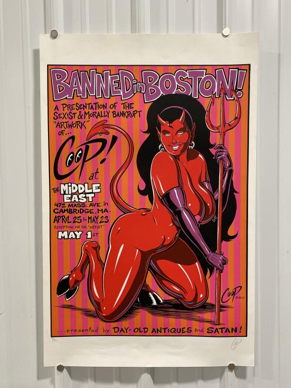 COOP Silk Screen Banned In Boston LE Signed Poster (1 of 6)