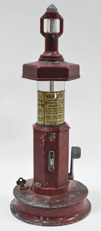 Early Van Lite 1 Cent Gas Pump Lighter Fluid Dispener (1 of 16)