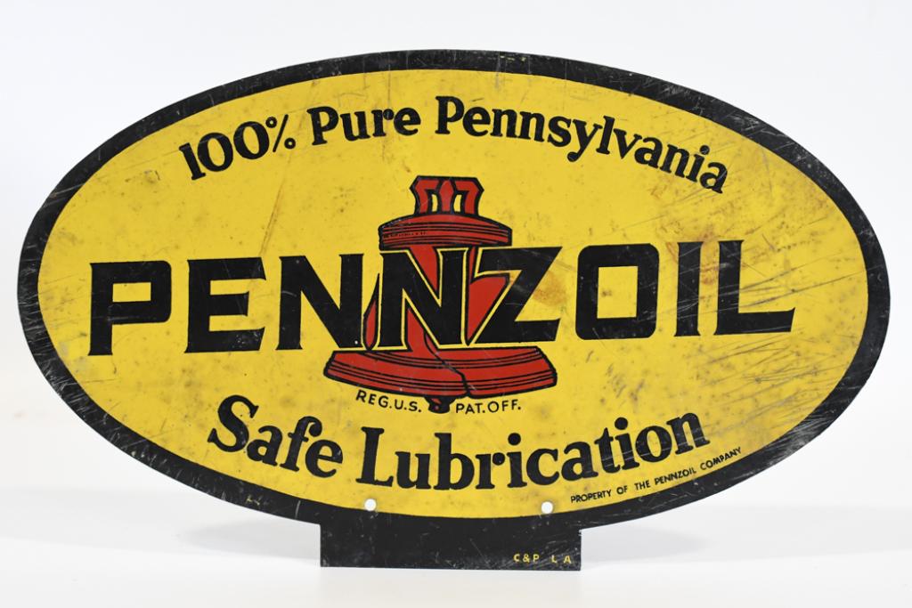 Vintage DST Pennzoil Lubester Paddle Adv Sign (1 of 9)