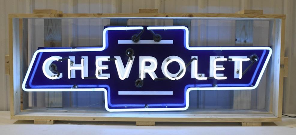 SSP Chevrolet 2-Color Neon Bowtie Adv Sign (1 of 7)