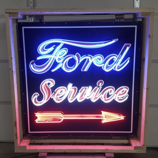 SST Ford Service Animated Neon Arrow Sign 48x48 (1 of 6)