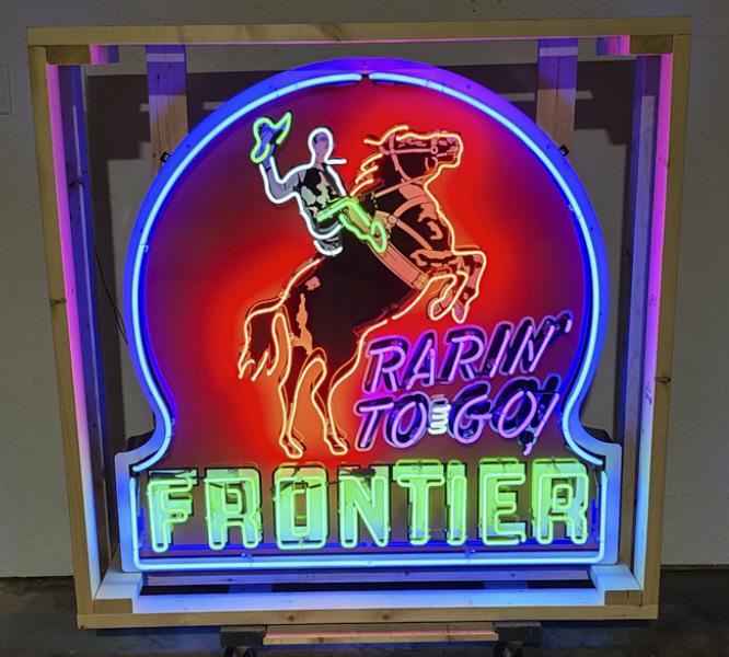 SST Frontier Gasoline Key Hole Animated Neon Sign (1 of 7)