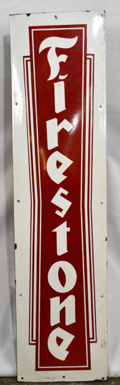 6ft Vintage SSP Firestone Tires Vertical Adv Sign (1 of 6)