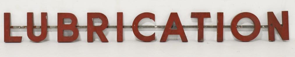 Vintage Service Station " Lubrication " Adv Sign (1 of 10)