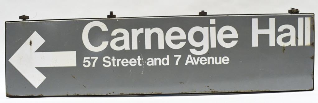 Vintage New City DSP Carnegie Hall Subway Sign (1 of 12)
