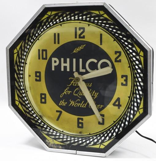 Vintage Philco Neon Spinner Adv Clock By NPI (8211) on Jan 22, 2023