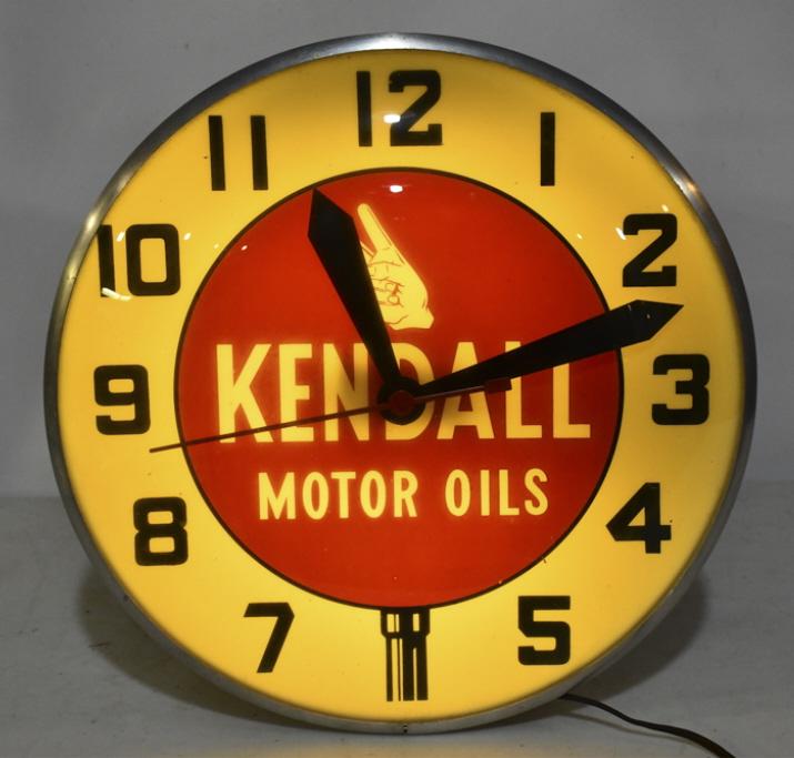 Vintage Kendall Motor Oils Lighted Adv Clock (1 of 10)