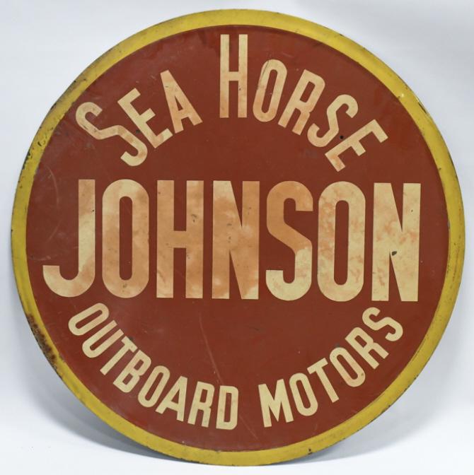 Vintage SST Johnson Sea Horse Outboard Motors Sign (1 of 6)