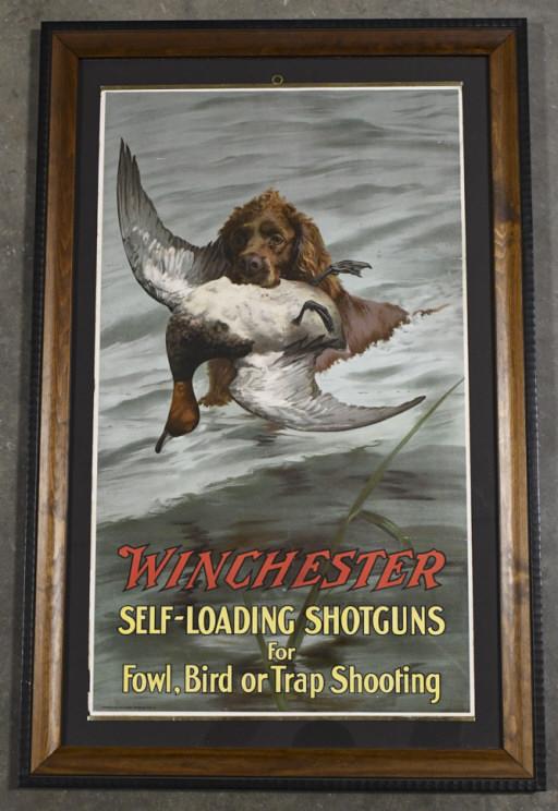 Early Winchester Shotgun Hunting Adv Poster Sign (1 of 10)