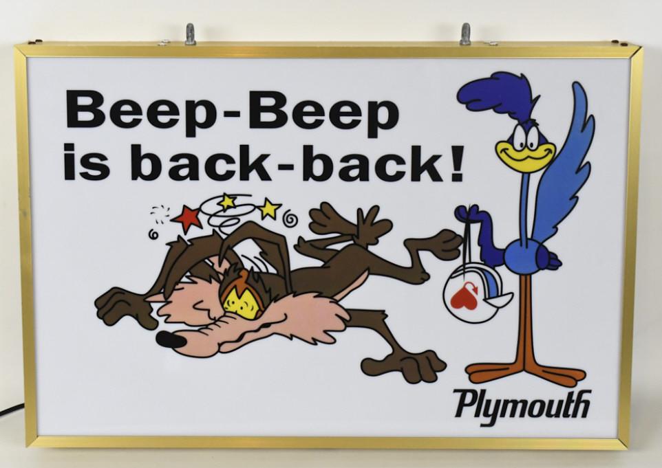 Plymouth Road Runner Dealer Lighted Fantasy Sign (1 of 8)