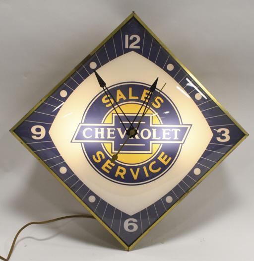 Chevrolet Sales & Service Lighted PAM Clock (1 of 8)