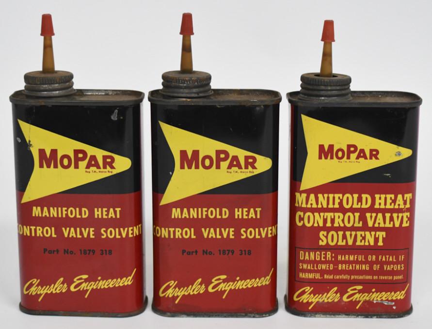 (3) Vintage Chrysler Mopar 8oz Solvent Oil Cans (1 of 5)