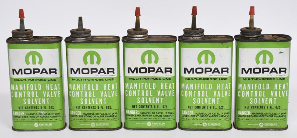 (5) Vintage Chrysler Mopar 8oz Solvent Oil Cans (1 of 6)