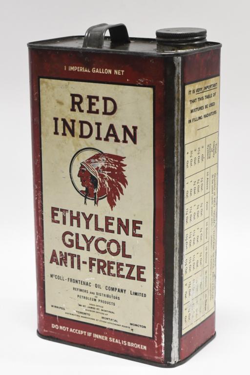 Early Red Indian Anti-Freeze 1 Gallon Can (1 of 7)