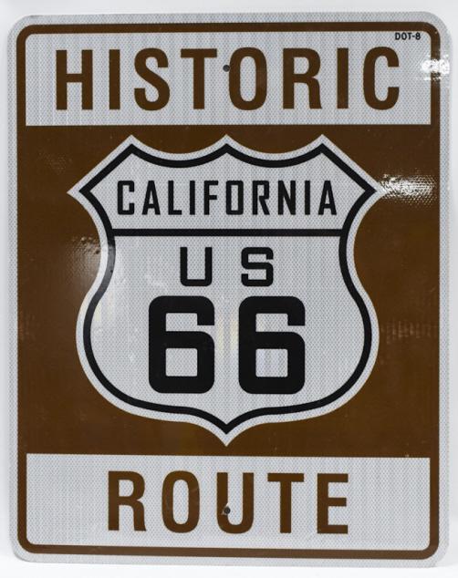 DOT Route 66 California Reflective Road Sign (1 of 5)