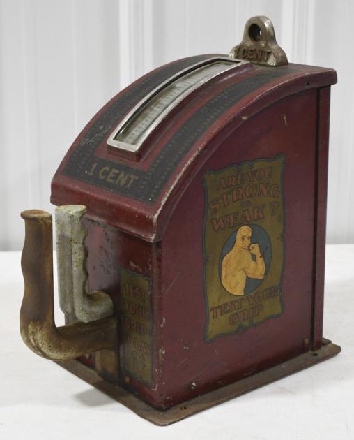 Early 1 cent Gottlieb Coin Op Grip Strength Tester (1 of 13)