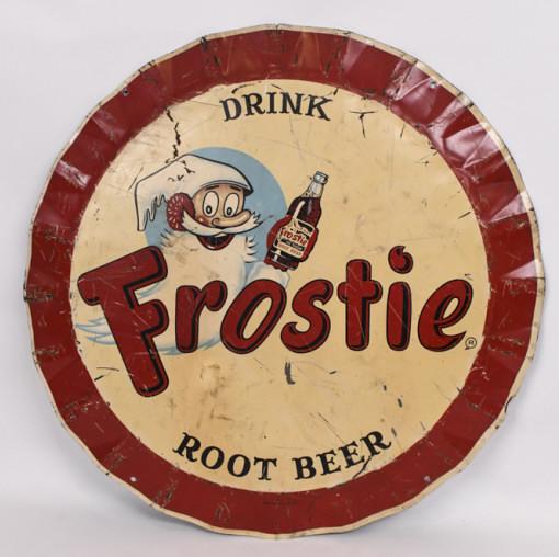 Vintage SST Frostie Root Beer Bottle Cap Adv Sign (1 of 10)