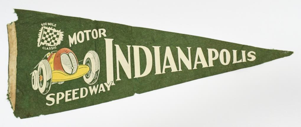 1930s-40s Indianapolis Speedway Racing Pennant (1 of 7)