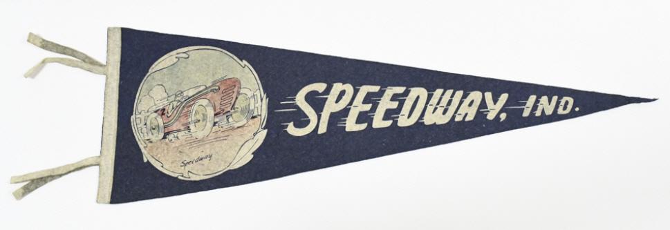 1930s-40s Indianapolis Speedway Felt Racing Pennat (1 of 6)
