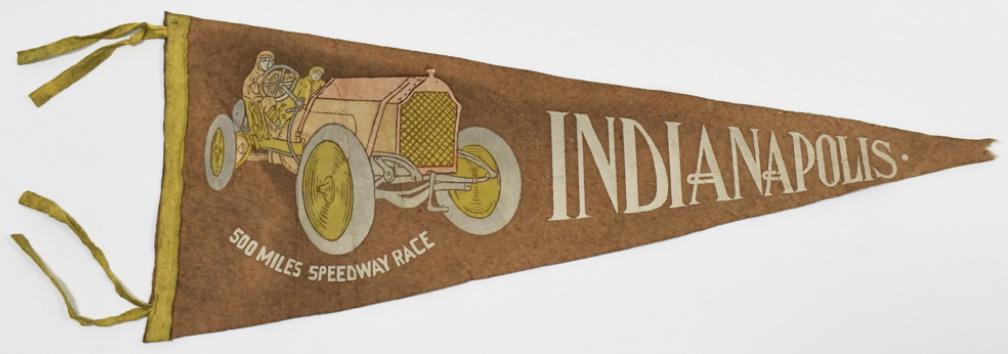Ca.1913 Indianapolis 500 Speedway Racing Pennant (1 of 8)