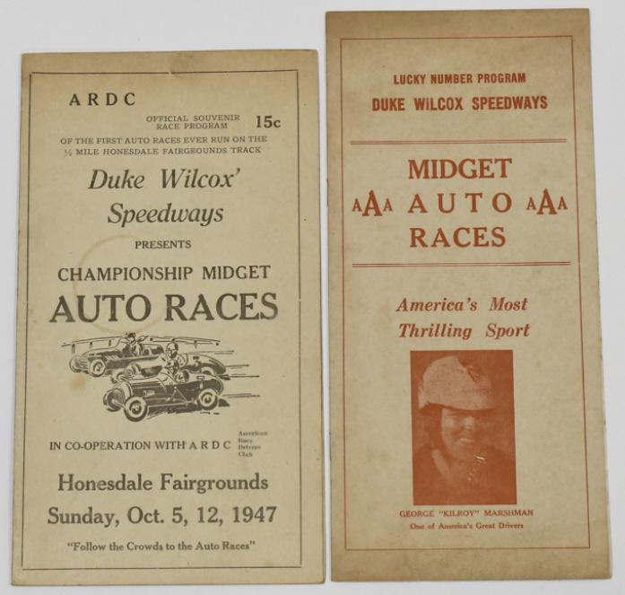 (2) Vtg 1940s Duke Wilcox Speedways Race Programs (1 of 7)