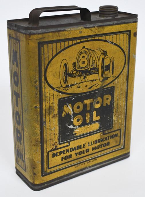 Early Gold Seal Oil One Gallon Can w Racer Graphic (1 of 11)