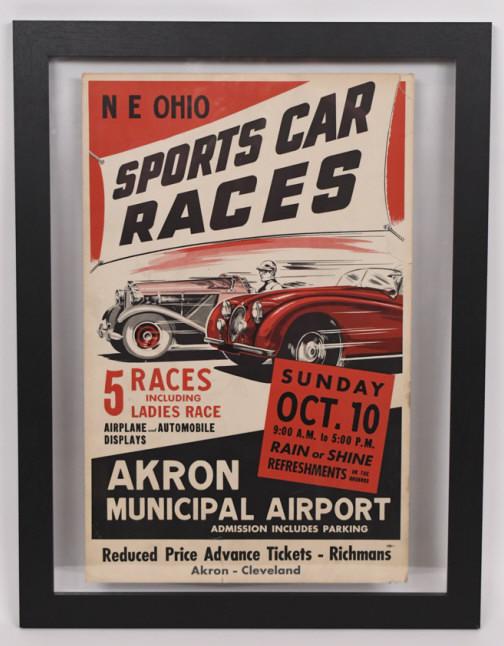 Original 1930s-40s Akron Airport Auto Races Poster (1 of 10)