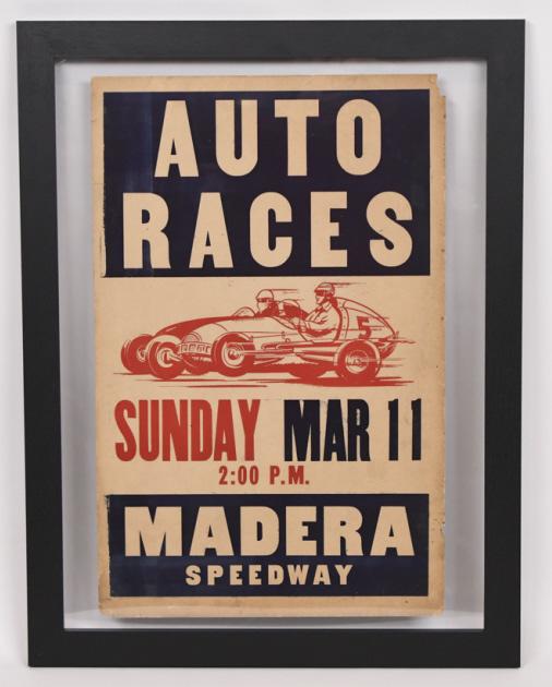 Orig.1940s-50s Madera Speedway Auto Races Poster (1 of 7)