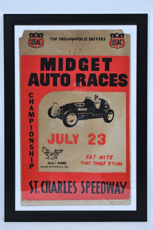 1950s-60s St. Charles Speedway Auto Race Poster (1 of 6)