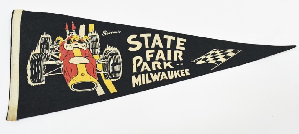Vintage Milwaukee State Fair Park Racing Pennant (1 of 6)