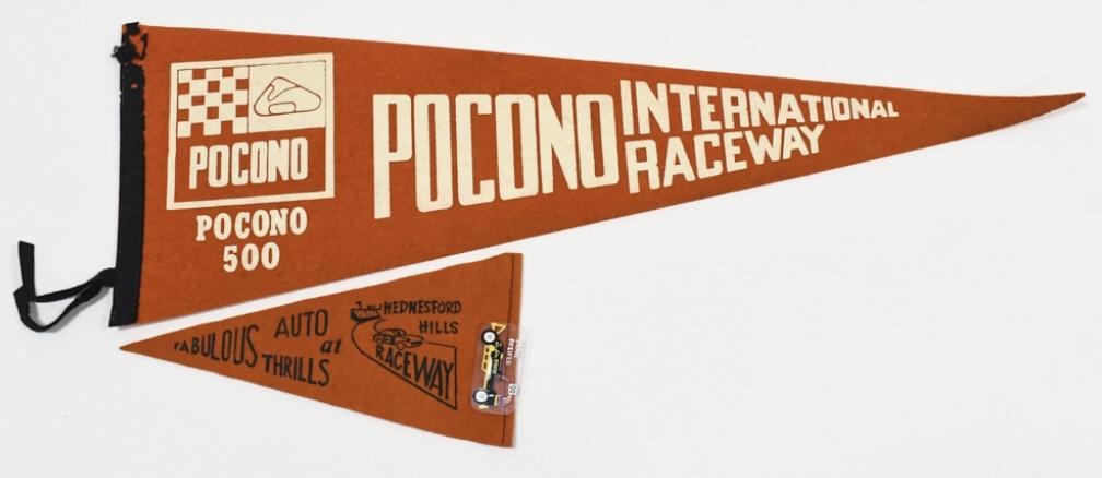 2 Vintage Automotive Raceway Felt Racing Pennants (1 of 12)