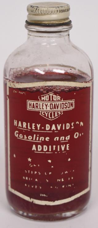1950s Harley-Davidson Gas Additive Glass Bottle (1 of 6)