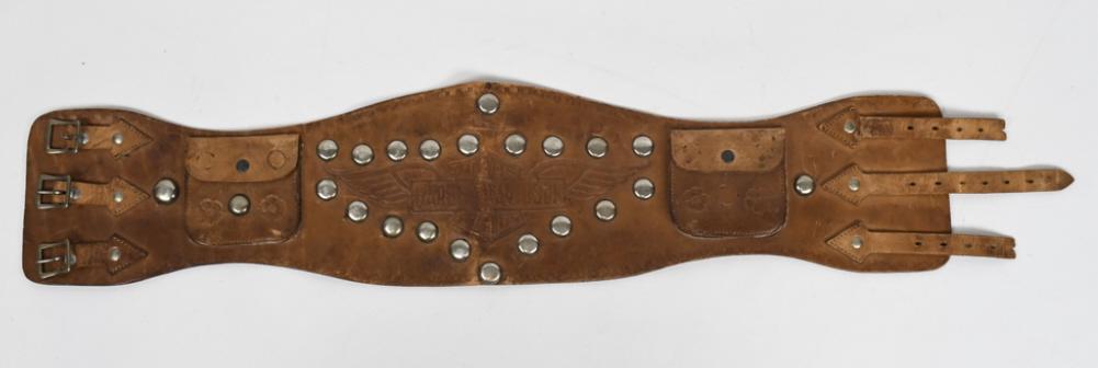 1940s Harley-Davidson Winged Shield Kidney Belt (1 of 7)