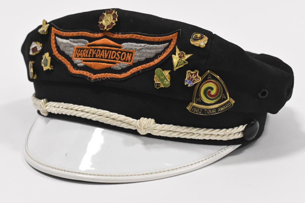 Vintage Harley-Davidson Motorcycle Captain's Hat (1 of 11)
