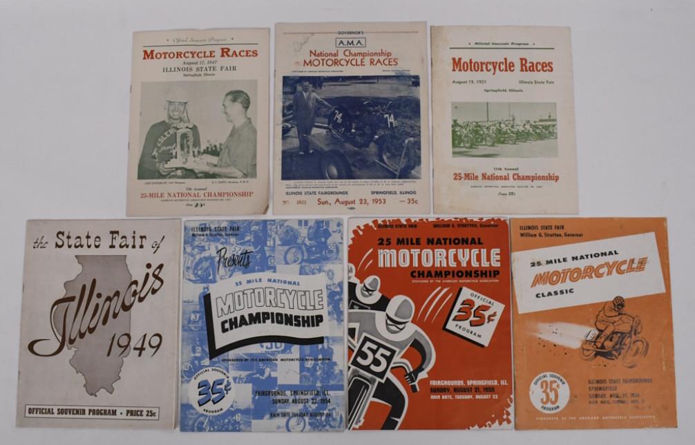 1940s-50s Illinois Fair Motorcycle Race Programs (1 of 6)