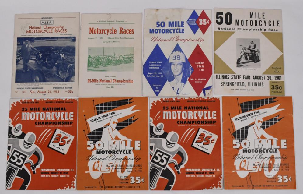 1950s Illinois State Fair Motorcycle Race Programs (1 of 10)