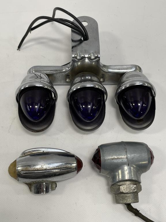 Lot Of Vintage Motorcycle Fender / Marker Lights (1 of 10)